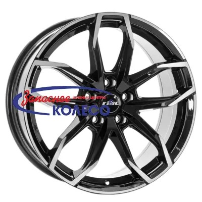 17'' 4x100 ET49 D54,1 6,5J Rial Lucca Diamant black front polished