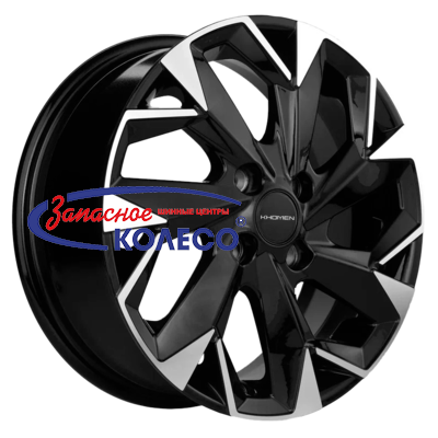 15'' 4x100 ET40 D60,1 6,0J Khomen Wheels KHW1508 (XRay) Black-FP